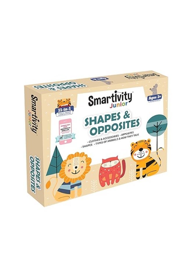 سمارتيفيتي لعبة تعليمية من سمارتيفيتي جونيور، الأشكال والأضداد، بيج - Image 1